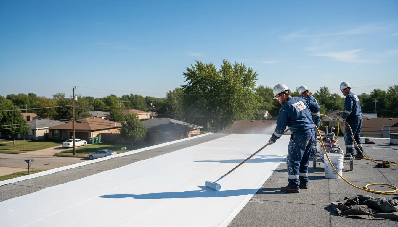 Commercial roof coating in Olyphant, PA near me
